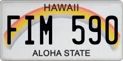 HI license plate FIM590