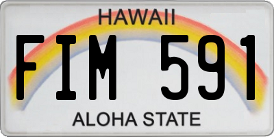 HI license plate FIM591