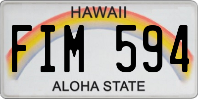HI license plate FIM594