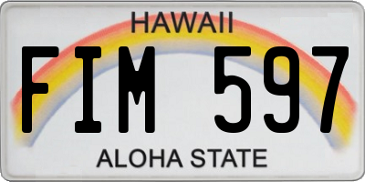 HI license plate FIM597