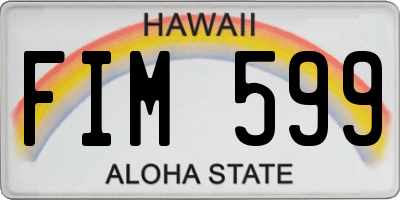 HI license plate FIM599