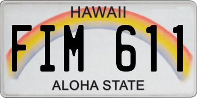 HI license plate FIM611