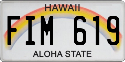 HI license plate FIM619
