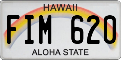 HI license plate FIM620
