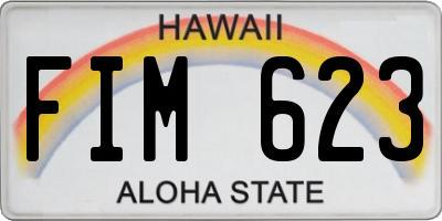 HI license plate FIM623