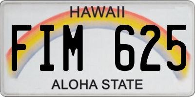 HI license plate FIM625