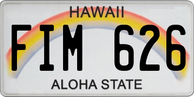 HI license plate FIM626