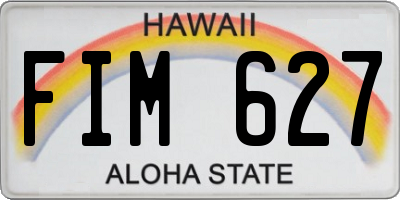 HI license plate FIM627