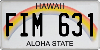 HI license plate FIM631