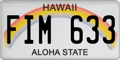 HI license plate FIM633
