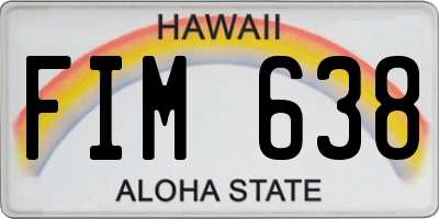 HI license plate FIM638