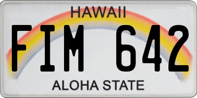 HI license plate FIM642