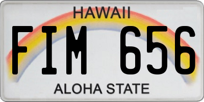 HI license plate FIM656