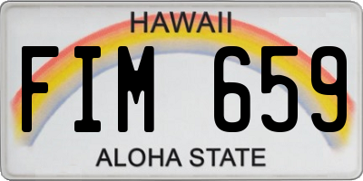 HI license plate FIM659