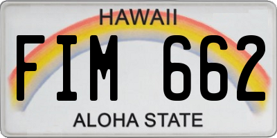 HI license plate FIM662