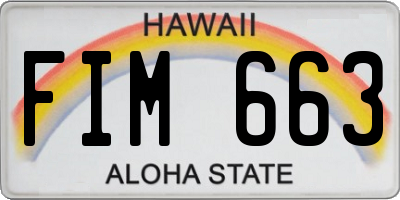 HI license plate FIM663