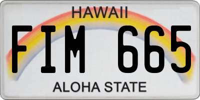 HI license plate FIM665