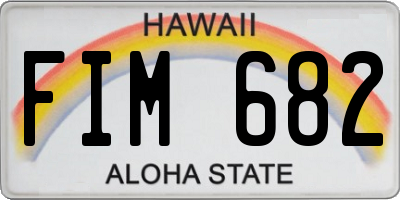 HI license plate FIM682