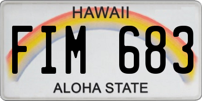 HI license plate FIM683
