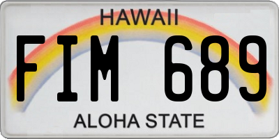 HI license plate FIM689