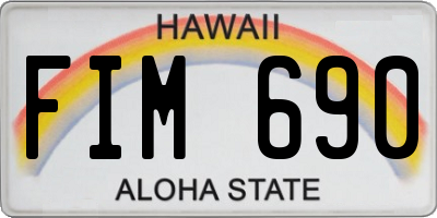 HI license plate FIM690