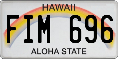 HI license plate FIM696