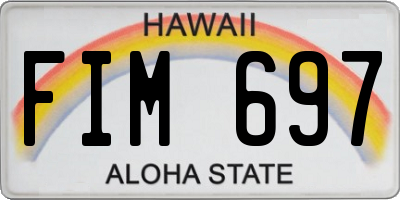 HI license plate FIM697