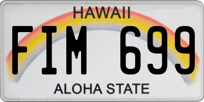 HI license plate FIM699
