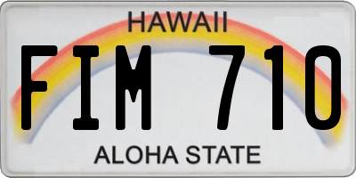 HI license plate FIM710