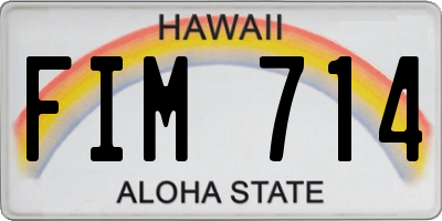 HI license plate FIM714