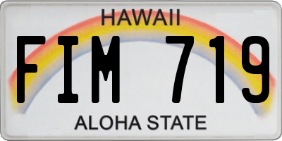 HI license plate FIM719