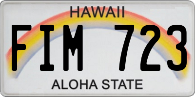 HI license plate FIM723