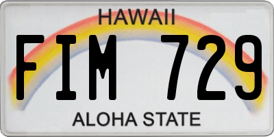 HI license plate FIM729