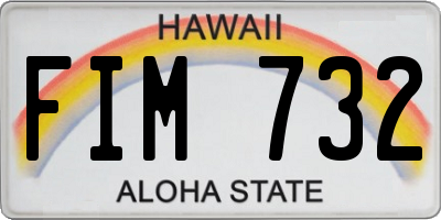 HI license plate FIM732