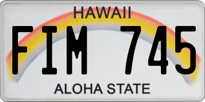 HI license plate FIM745