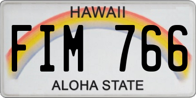 HI license plate FIM766