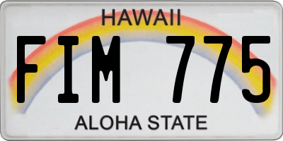 HI license plate FIM775