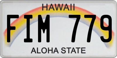 HI license plate FIM779
