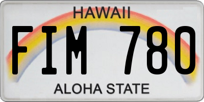 HI license plate FIM780