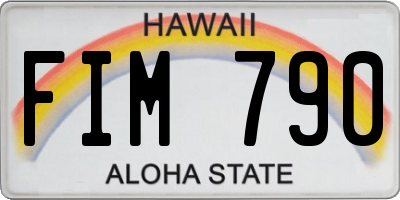 HI license plate FIM790