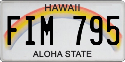 HI license plate FIM795