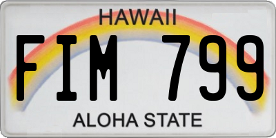 HI license plate FIM799