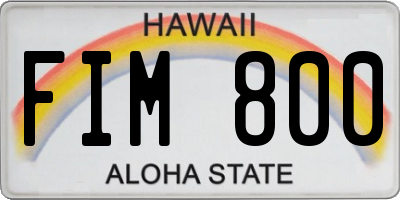 HI license plate FIM800