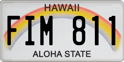 HI license plate FIM811