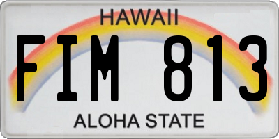 HI license plate FIM813