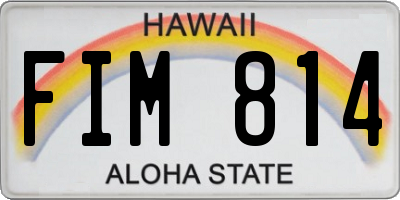 HI license plate FIM814