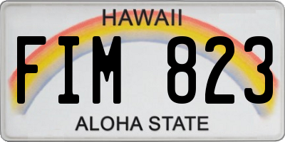 HI license plate FIM823