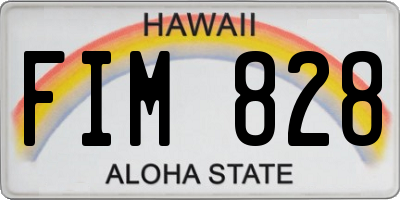 HI license plate FIM828