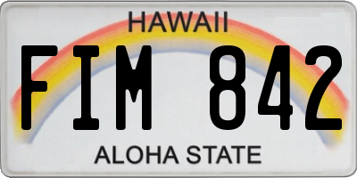 HI license plate FIM842