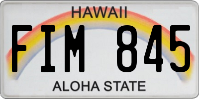 HI license plate FIM845